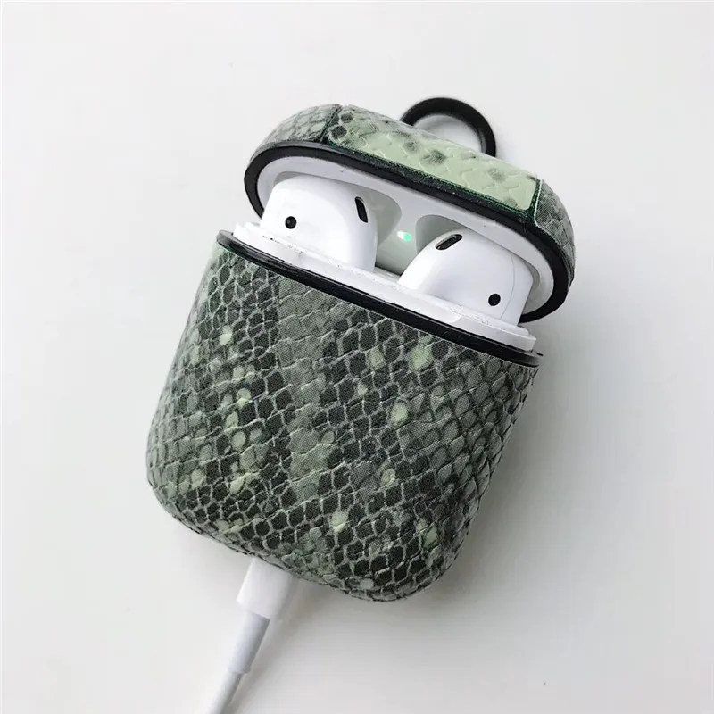 121H Чехол для Airpods 2 1 чехол принт змеиной кожи крокодиловая кожа чехол для Apple Airpods 2 1 чехол аксессуары коробка для наушников Coque - Цвет: 121H