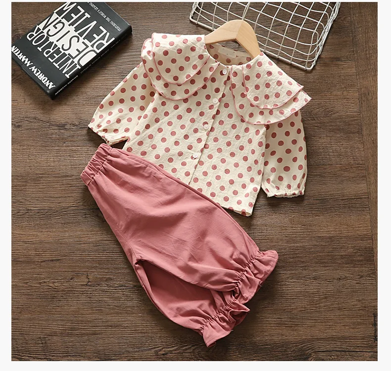 Весенне Осенние костюмы для маленьких девочек Новая детская модная одежда в