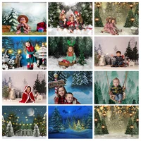 winter christmas photo background for photography props green pine tree snowflake glitter children kids birthday studio backdrop