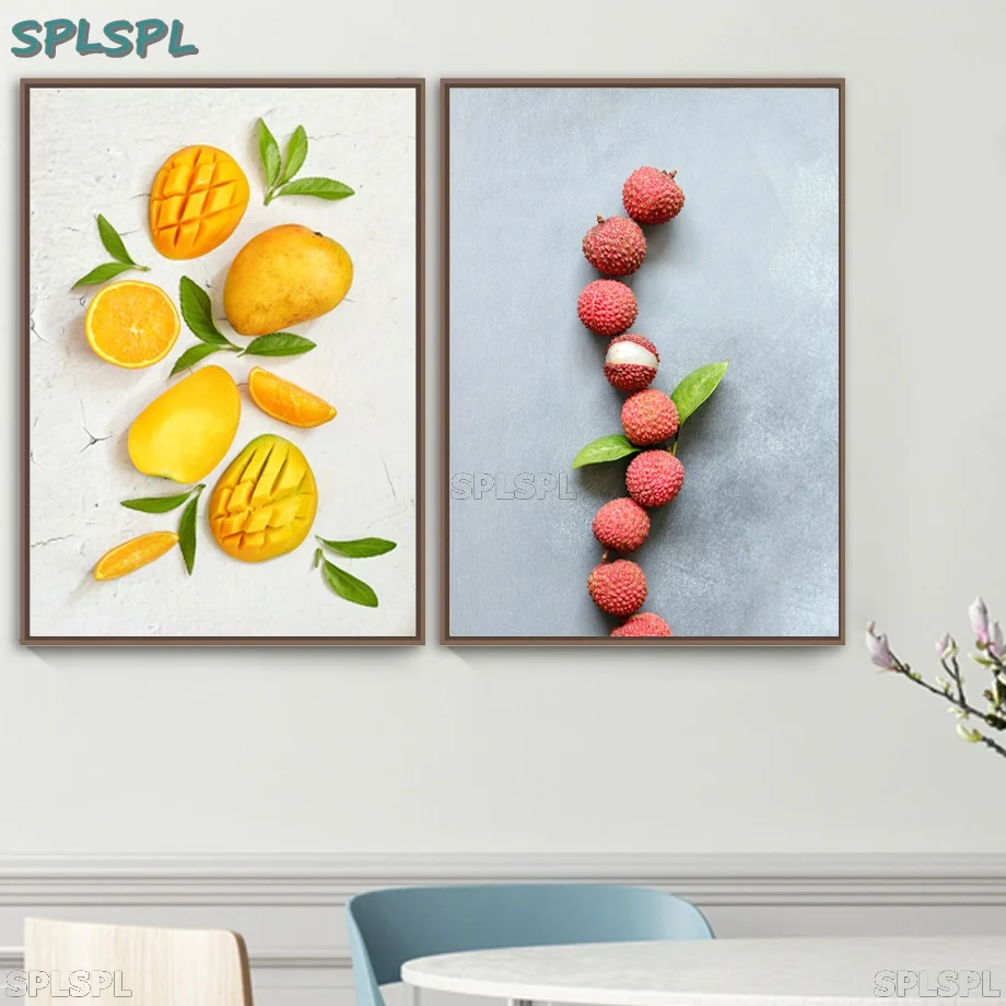 Холст Искусство помидоры в форме клубники живопись кухня Декор комнаты фрукты