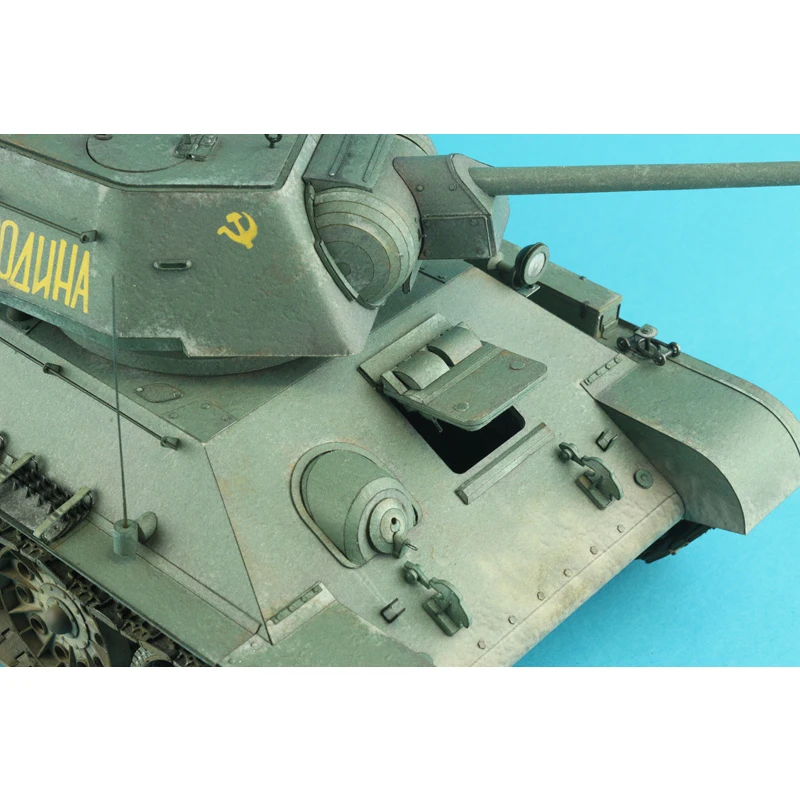 3D Бумага танковая модель Второй мировой войны Советского Союза T34/76 бак 1:25 Весы
