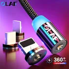 Магнитный USB-кабель OLAF, Micro USB Type-C Lightning, 2.4A, цвет на выбор