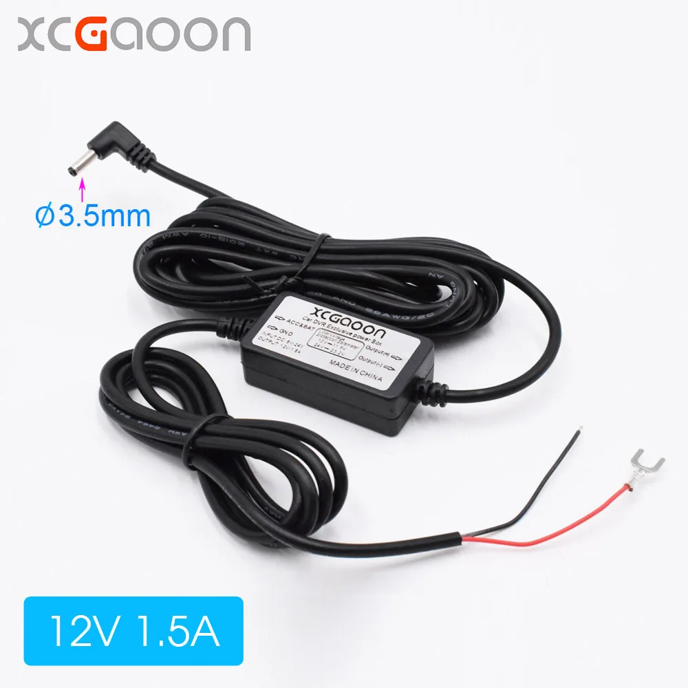 

XCGaoon 3.5mm Port Car Charger DC Converter Module DC 12V 24V To 12V 1.5A fit Radar Detector DVR Camera Cable Length 3.1m 10.1FT