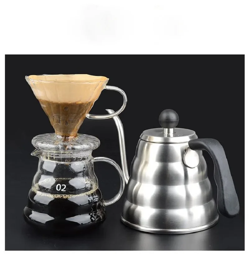 V60 фильтр для кофе стеклянный кофейник 600 мл с крышкой портафильтр постоянный фильтр для кофеварки гейзер капельница капельная чайник espress
