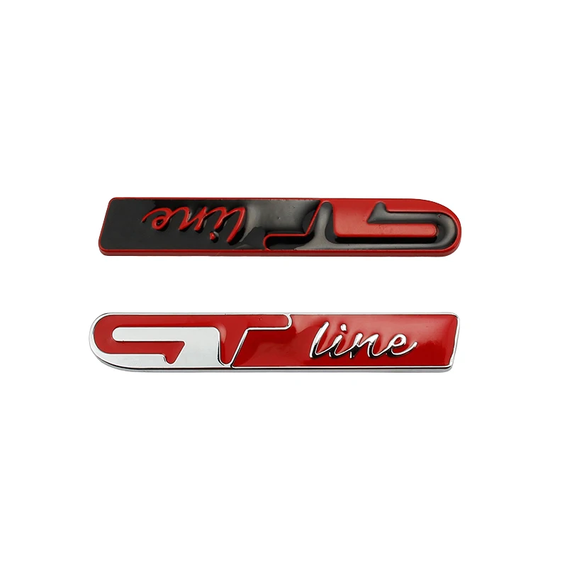 Автомобильная эмблема-стикер 3D Metal GT Line для багажника марок Hyundai KIA Forte Optima Picanto Stinger Sorento Clio Grandtour Megane.