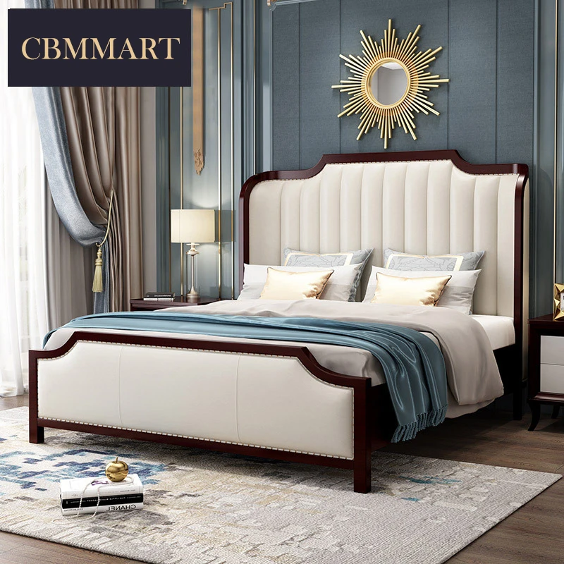 Лидер продаж роскошный дизайн каркас для кровати из твердой древесины