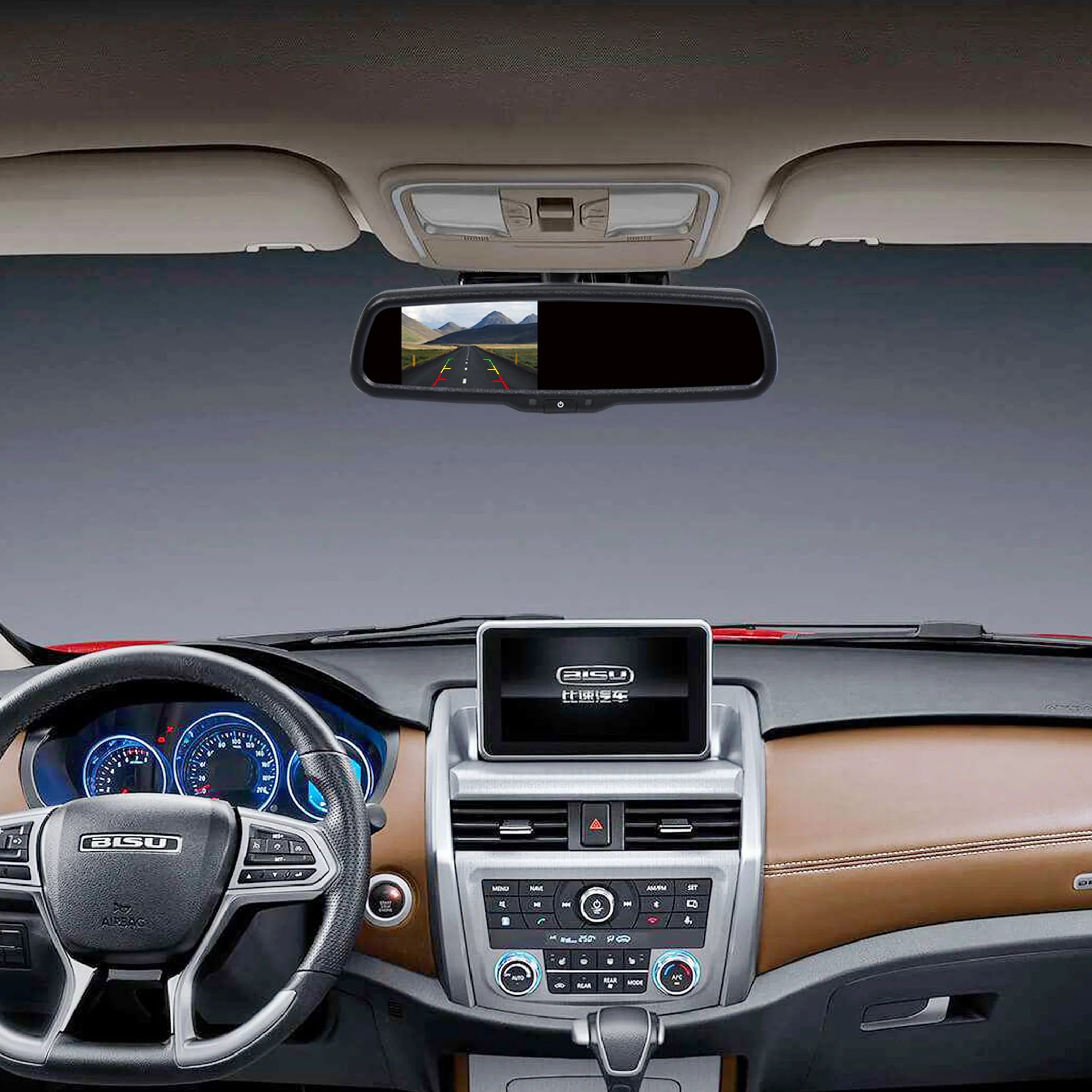 LAESD 4 3 &quotАвтомобильная камера заднего вида зеркальный монитор Автоматическая