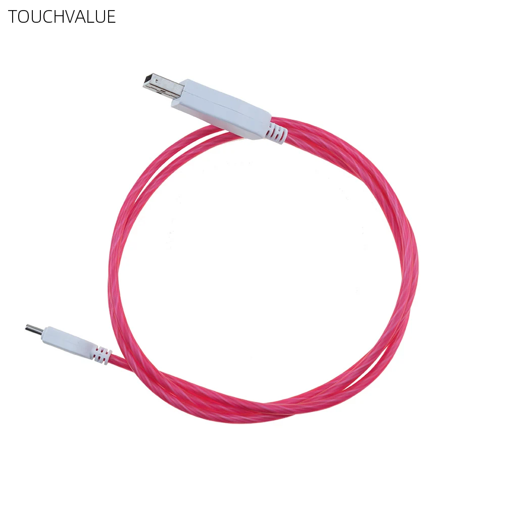 Для замены кабеля мобильного телефона 2 м мигающий кабель type-C Micro usb зарядный кабель розовый красный синий зеленый белый