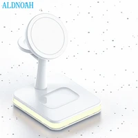 25W Fast Wireless Charger For iPhone Pro Max Mini Apple Watch Airpods Pro With Light Lamp Charging Dock Station