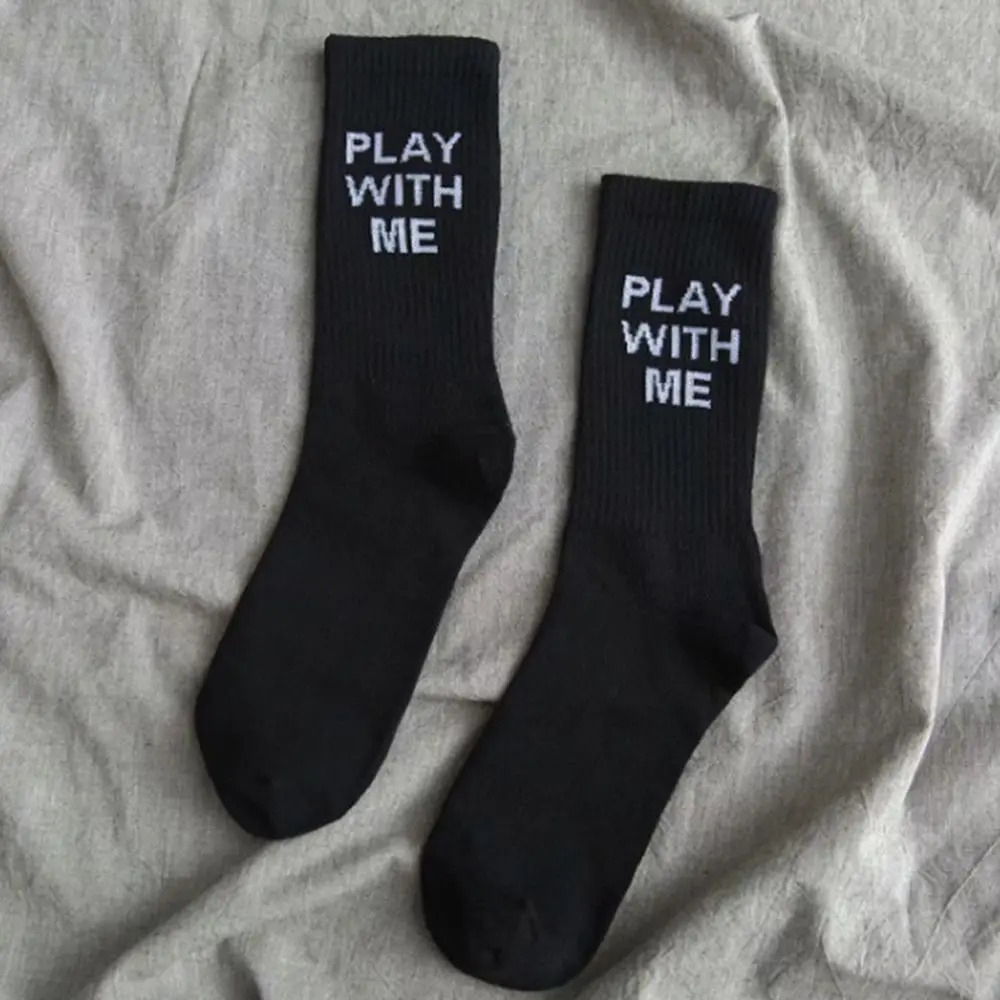 Мужские повседневные хлопковые носки с мультяшными надписями модные новые