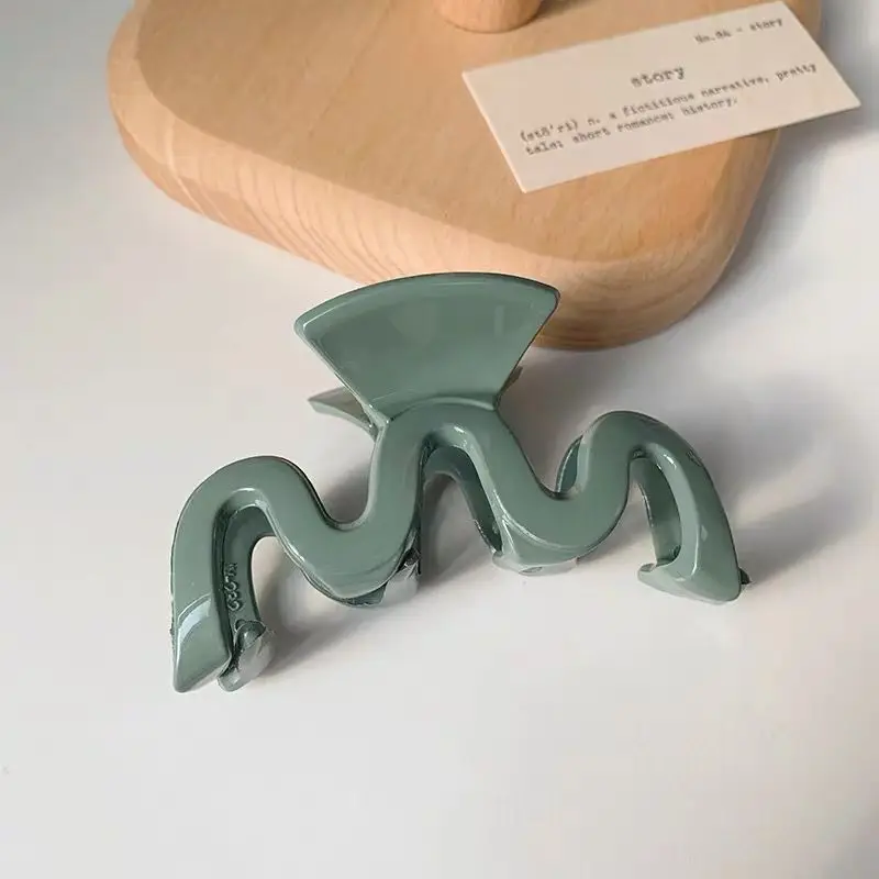 

Vintage Acrylic Wave M Style Barrette Crab Hair Claws Bath Hair Claw Ponytail Clip Large Hair Clamps Clip Fashion Clip for Women