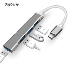 USB 3. 0 Type-C USB C концентратор на 4 порта мультиразветвитель адаптер OTG стандартное подключение USBклавиатура для MacBook Pro Air Lenovo Huawei