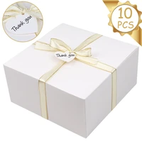 ourwarm gift boxes 4l large gift box with lid white kraft paper box for events cupcake boxes