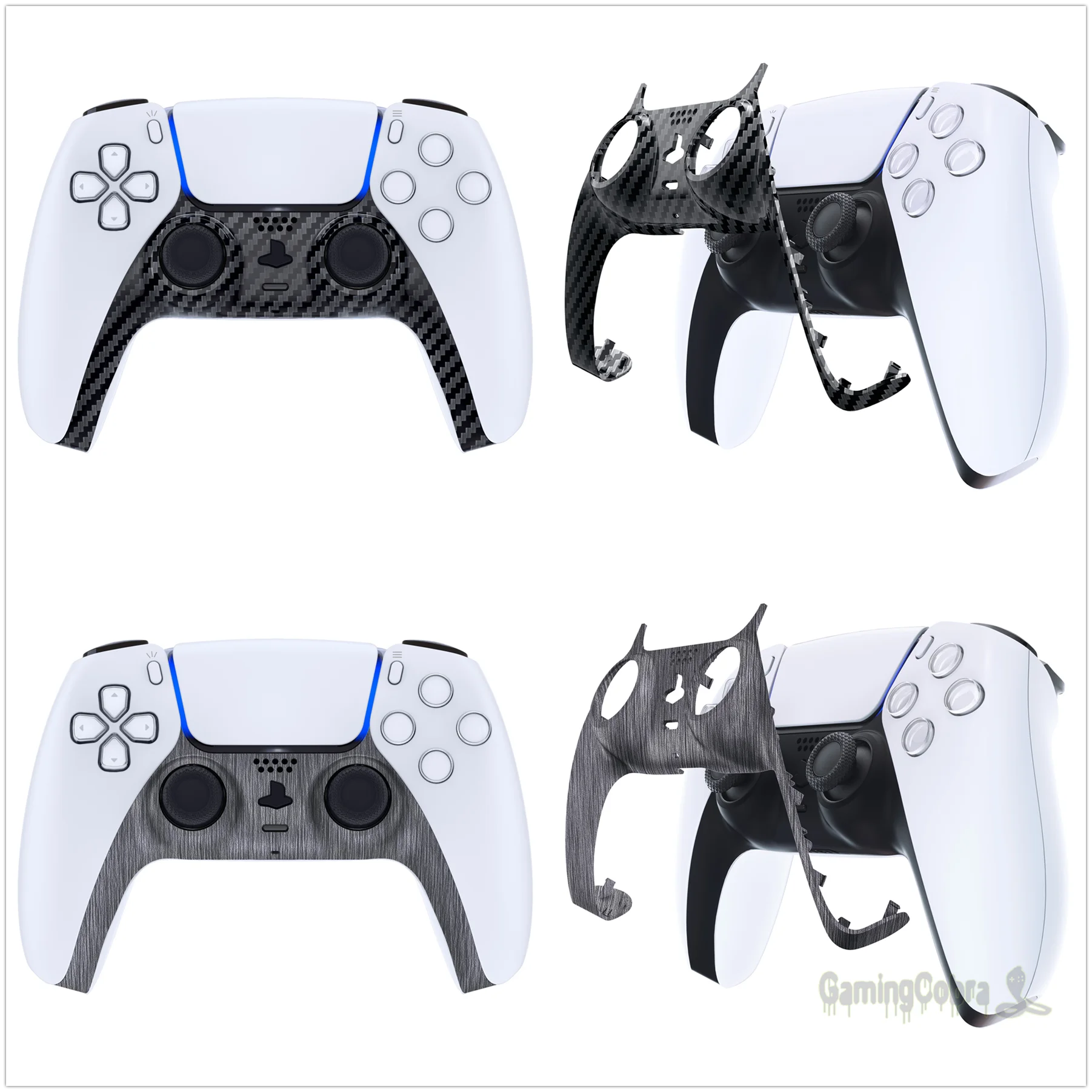 

eXtremeRate Pattern Decorative Trim Shell for PS5 Controller,Custom Plates Cover for PlayStation 5 Controller w/ Accent Rings