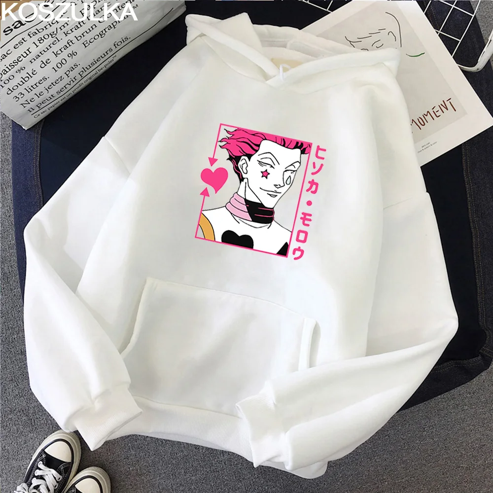 

HISOKA MOROW Winter Hoodie Loose Sweatshirt Ladies Harajuku Kawaii Letter Long Sleeve Pullover Tether Oversized Hooded Jacket