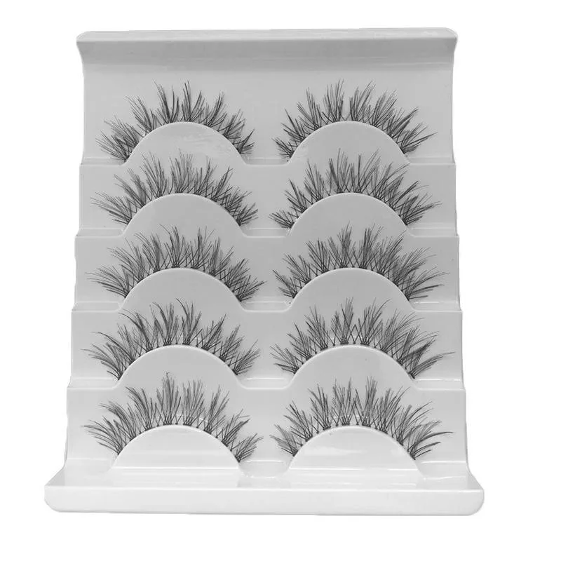 

Натуральные мягкие ресницы для макияжа, 5 пар, Толстые Накладные ресницы ручной работы, новейшие длинные толстые накладные ресницы из норки