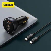 baseus 160w car charger qc 5 0 quick charge with usb dual type c for iphone 13 12 pro laptops tablets car phone charger