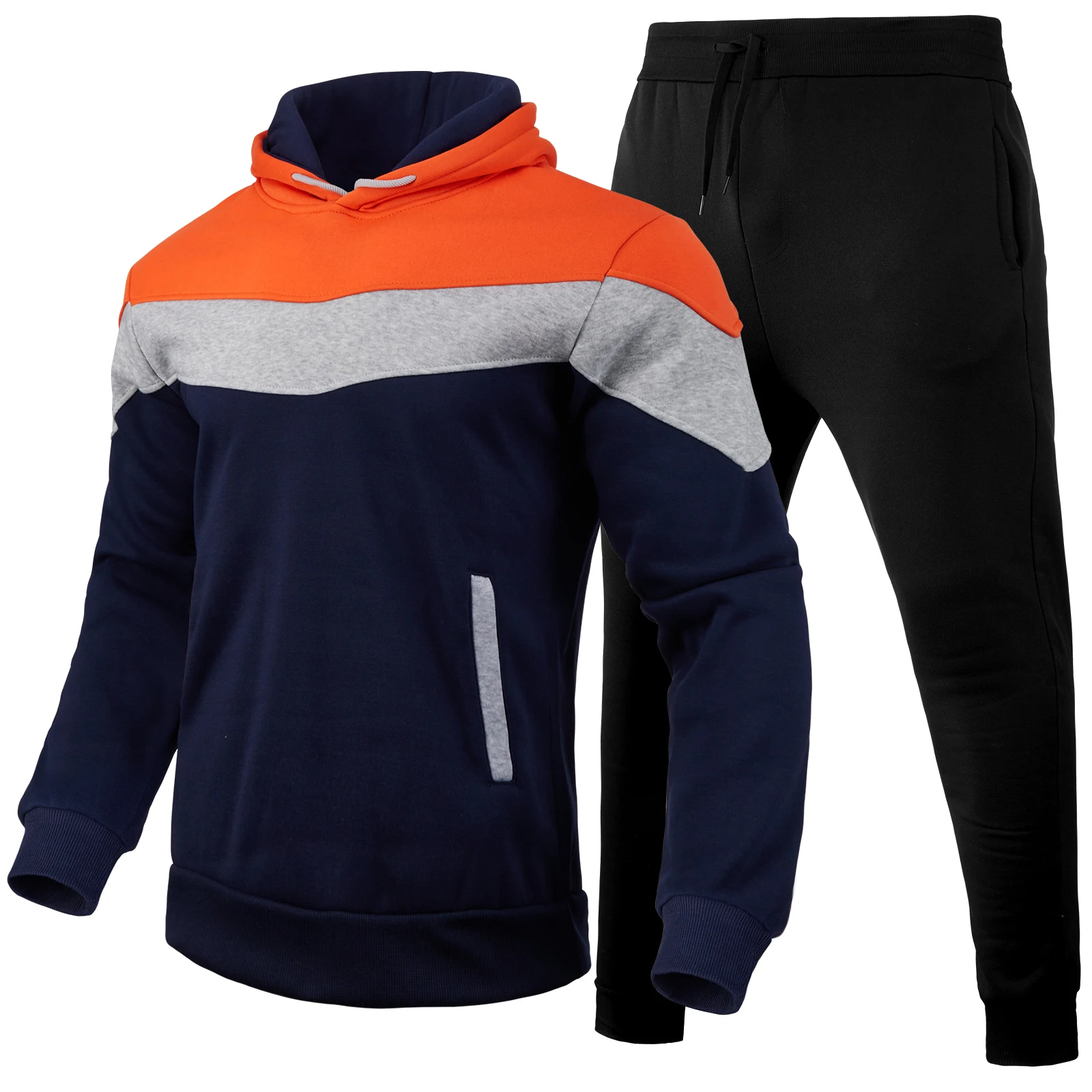 

Autumn Winter Clothing for Male Men Jacket and Sweatpants Two Pieces Sets Sportswear Men's Casual Tracksuit Fashion Plus Size