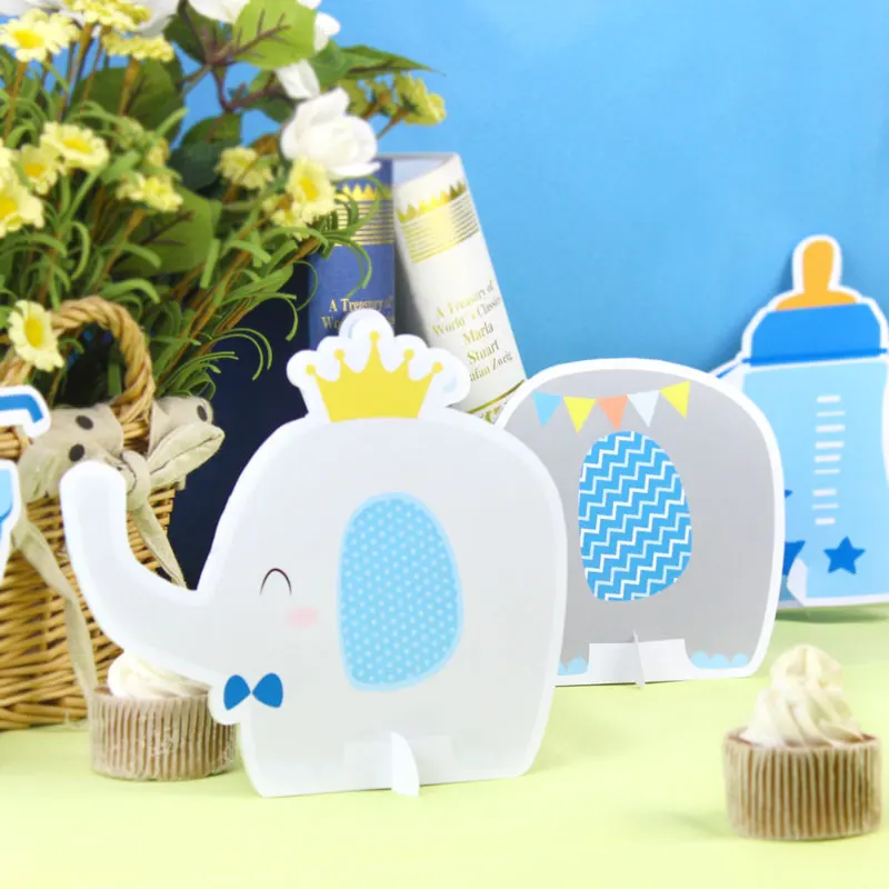 Мальчик Baby Shower принадлежности для тематической вечеринки коробка приглашений