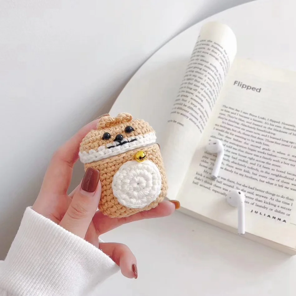 887K 3D Cute Earphone Case for Airpods Case Cartoon Knitted plush Cover for Apple Airpods 2 Case Bear Teddy Dog Rabbit Earpods Case - Цвет: 887K