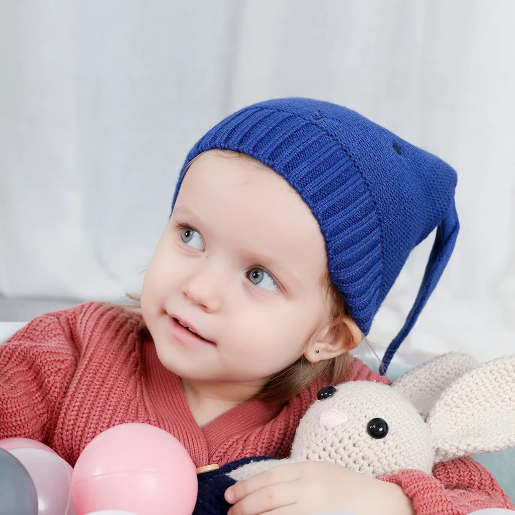 Плотная теплая детская вязаная шапка с ушками Пикачу Милая осенне зимняя 2019