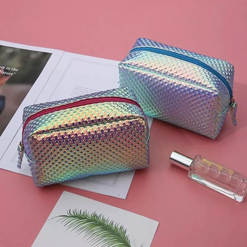

Fashion Women Portable Zipper Travel Cosmetic Bag Small Makeup Case Makeup Wash Pouch Toiletry Bag Cosmetics Clutch Bag