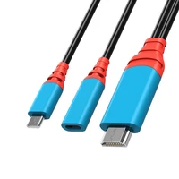 dual type c to hdmi compatible game dedicated video splitter cable usb adapter cable high speed stable transmission