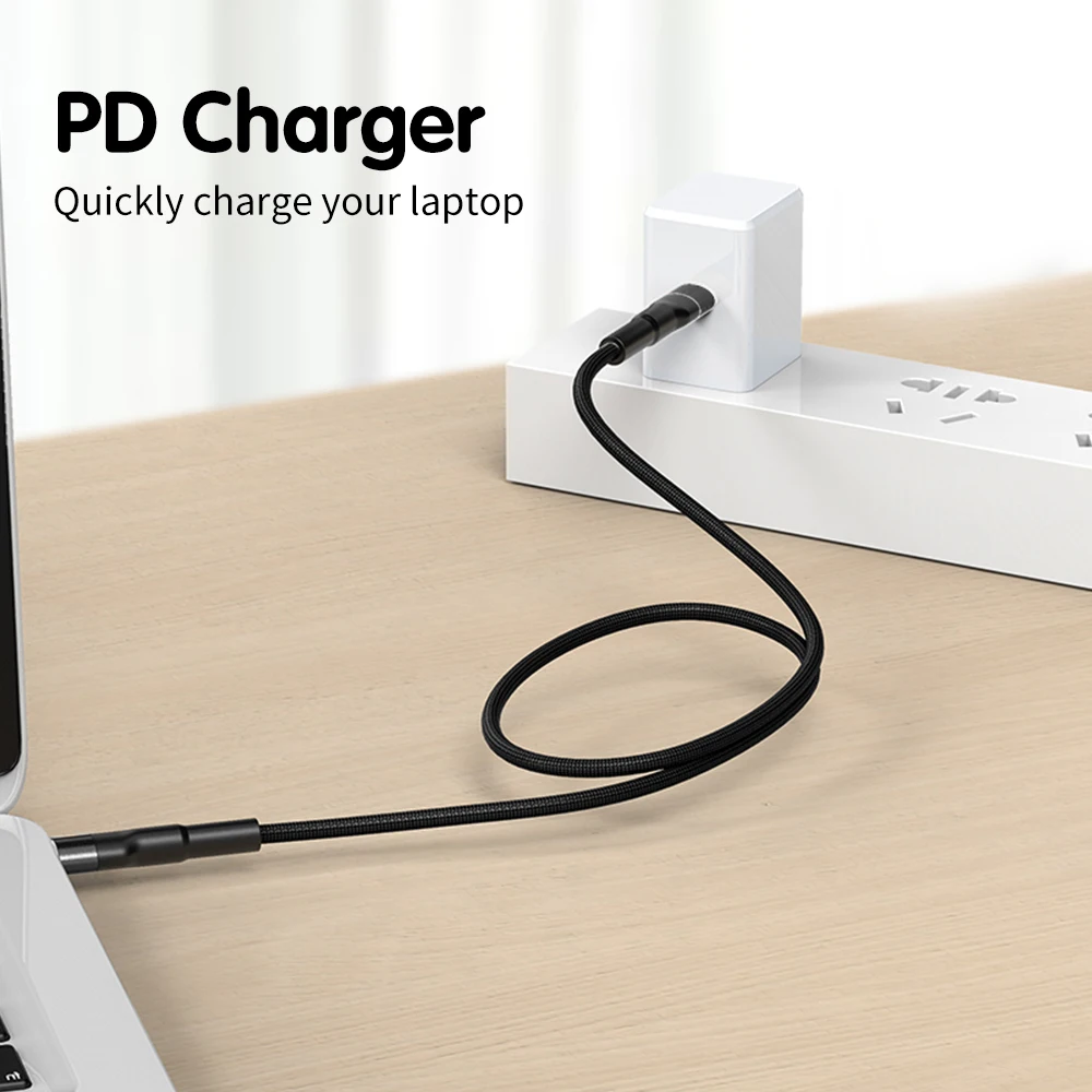 FONKEN Тип USB C Type кабель 60 Вт PD Зарядное устройство 1м 2м Dual Быстрая зарядка для