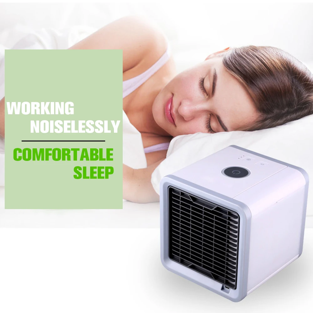 

USB Mini Portable Air Conditioner Humidifier Purifier 7 Colors Light Desktop Air Cooling Fan Air Cooler Fan for Office Home
