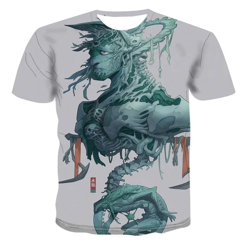 

2021 Summer New 3d Anime Print T-Shirt Men's Short-Sleeved Shirt Fun T Shirt 3D Tshirt Men's Fashion Top