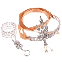 1920s accessories headband bracelet flapper costume great gatsby headpiece accessories set for women gift