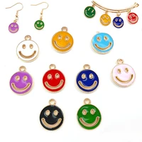 1020pcs smiley earrings charms mixed hollow enamel pendants bracelet accessories diy necklace earring jewelry making findings