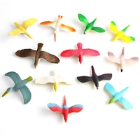 12pcs simulated plastic bird animals models toys set artificial multi color birds figures kids educational toys for toddlers