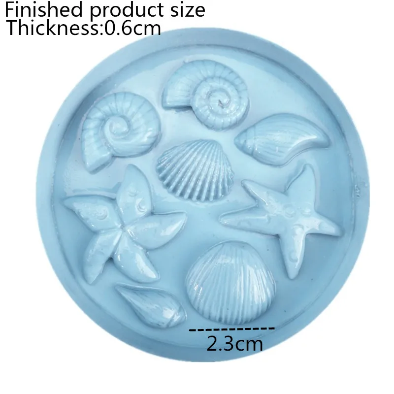 

3Pcs/set DIY seahorse shell starfish tail silicone mold ocean cake decoration tool chocolate candy polymer clay sugar technology