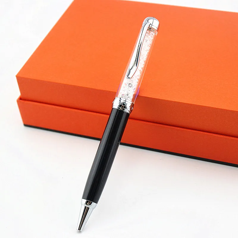 Металлическая шариковая ручка со стразами винтажная Шариковая для бизнеса