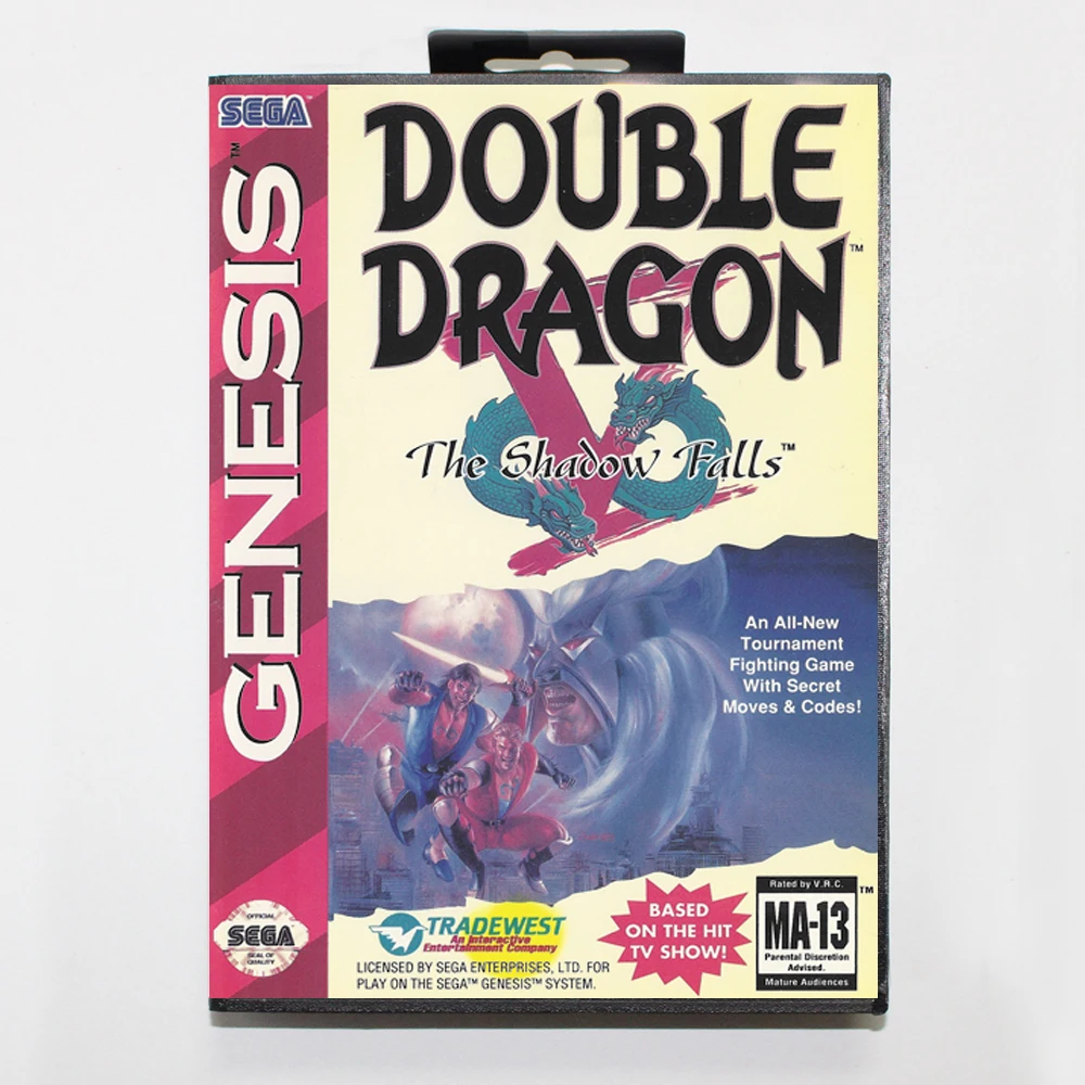 Двойная игровая карта Dragon V в коробке 16bit MD для Sega MegaDrive Genesis System | Электроника