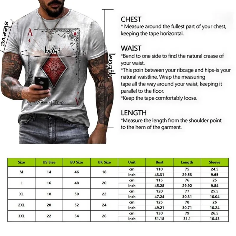 

Playing Cards Diamond Square Print T-shirt Men's Summer Casual Short Sleeve Pullover Loose Tops 2021