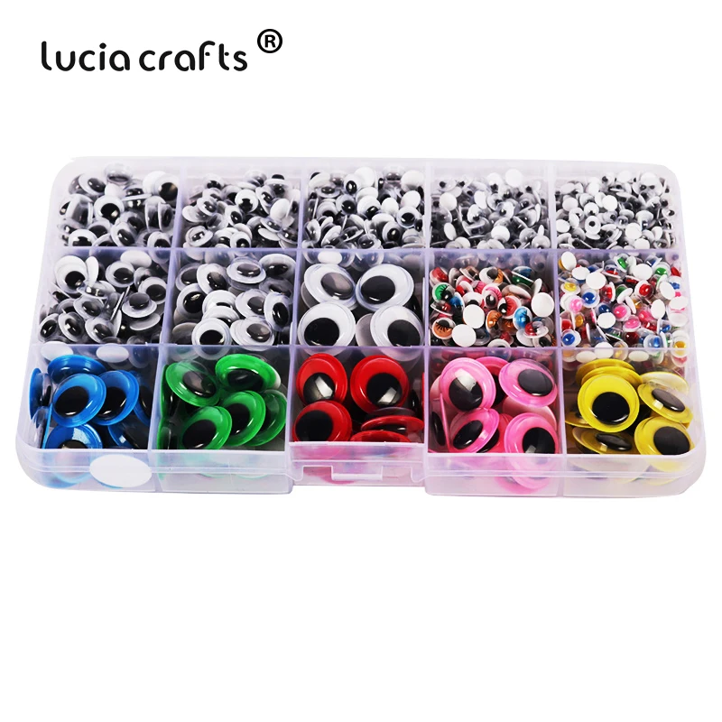 Mixed size 1500pcs 1500 шт 4 мм/5 мм/6 мм/8 мм/15 мм Смешанные самоклеящиеся наклейки для глаз Googly Wiggle eyamball DIY куклы игрушки Аксессуары для глаз 1001033150 - Цвет: Mixed size 1500pcs
