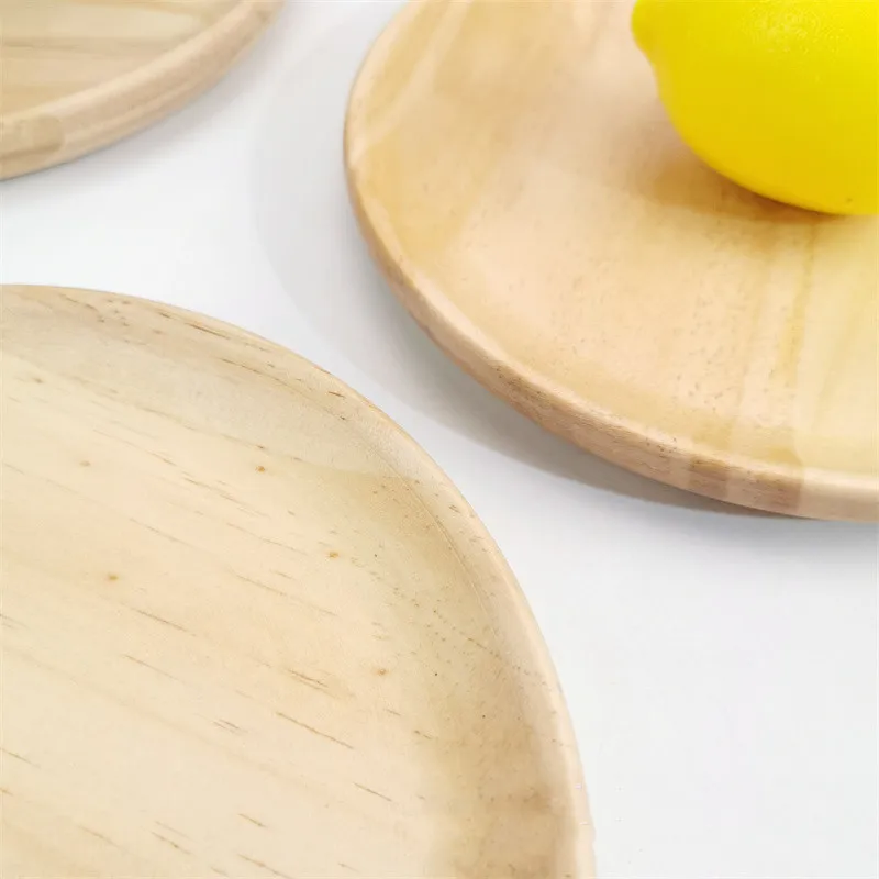 10 5 см буковая круглая плитка для хлеба блюдо фруктов салатов овощей еды|Блюдца и