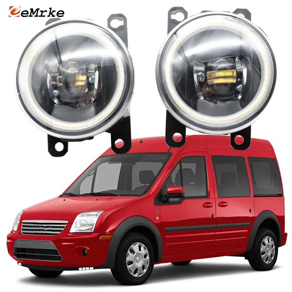 

Светодиодные противотуманные фары, вырезанная линза для Ford Transit Connect 2009-2014 MK2 2014-2019, дневные ходовые огни, дневные ходовые огни, автомобильный...