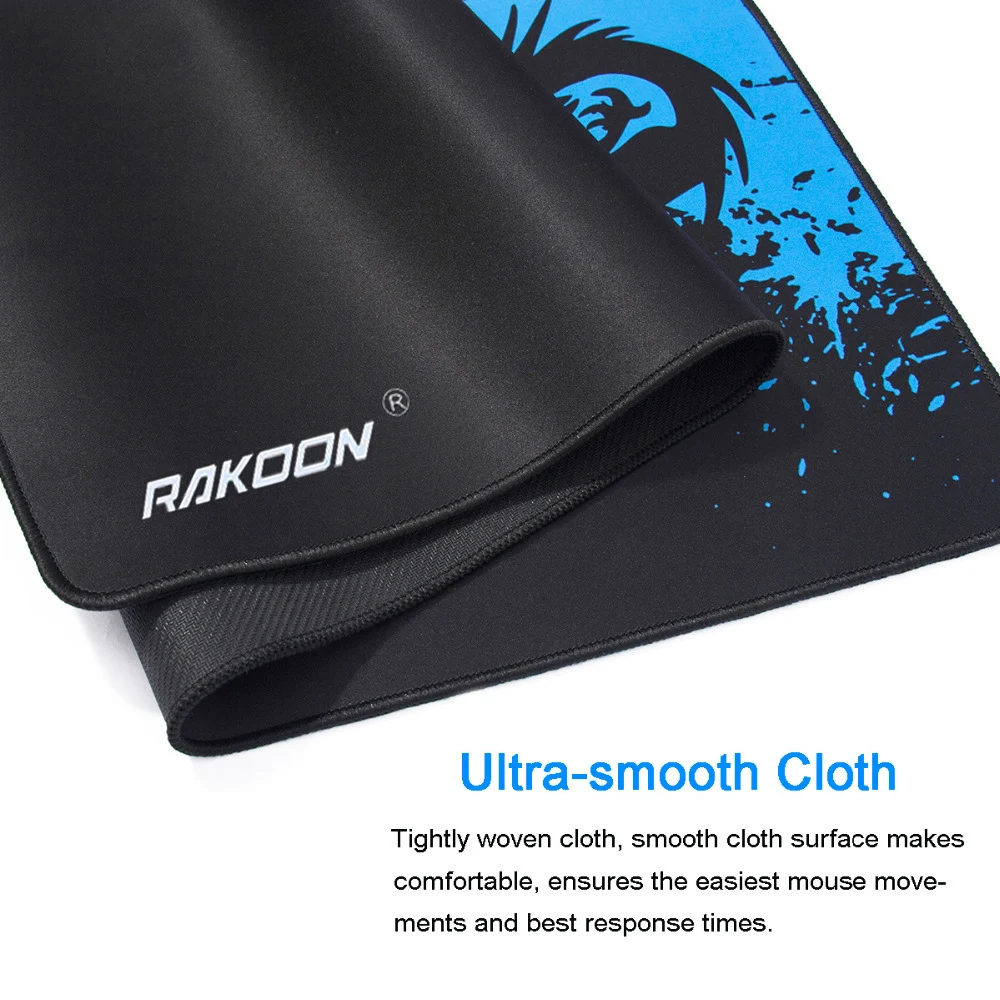 Игровой коврик для мыши Rakoon со сшитыми краями нескользящий компьютерной