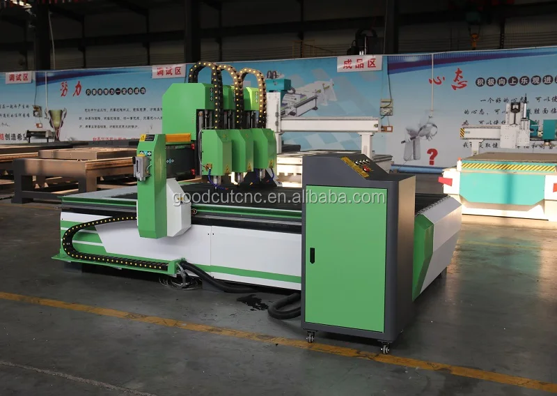

GoodCut 1325 cnc router 3 head machine for plywood cutting