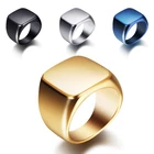 Мужское кольцо из нержавеющей стали, Черное и Золотое кольцо 14 мм, байкерское Ювелирное Украшение для вечеринки, 2022