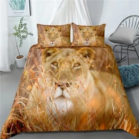 23 pieces tigerlion bedding set animal modern duvet cover 3d print for kids adults bed cover set home textile bed quilt cover