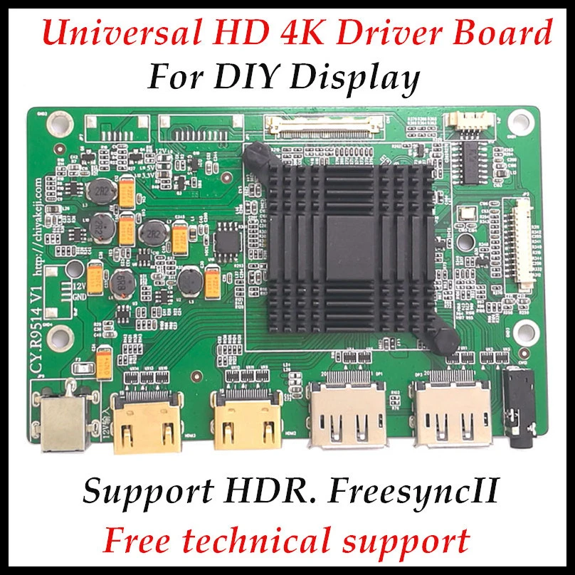 4K универсальная мини плата HD драйвера HDR Freesync EDP VBO 144 Гц DP1.2 ЖК дисплея до 3840x2160