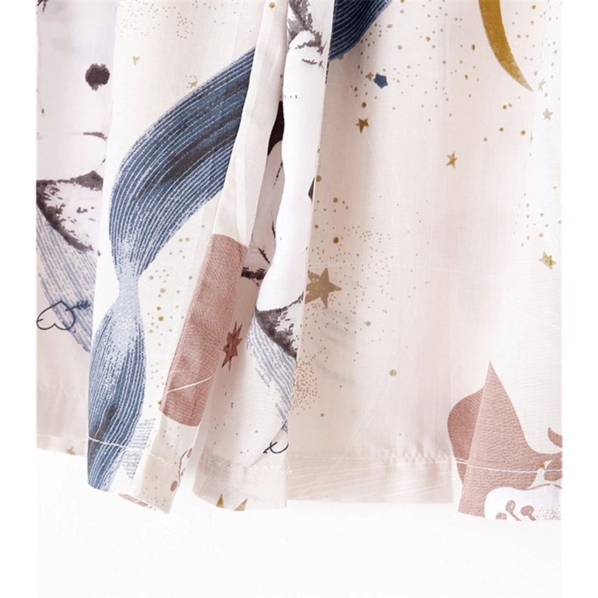 

New Pajamas for Women Girl Sleepwear Bedroom Set Print Sleep Top Lounge Wear Nightwear Round Neck Casual Spring Autumn Two Piece