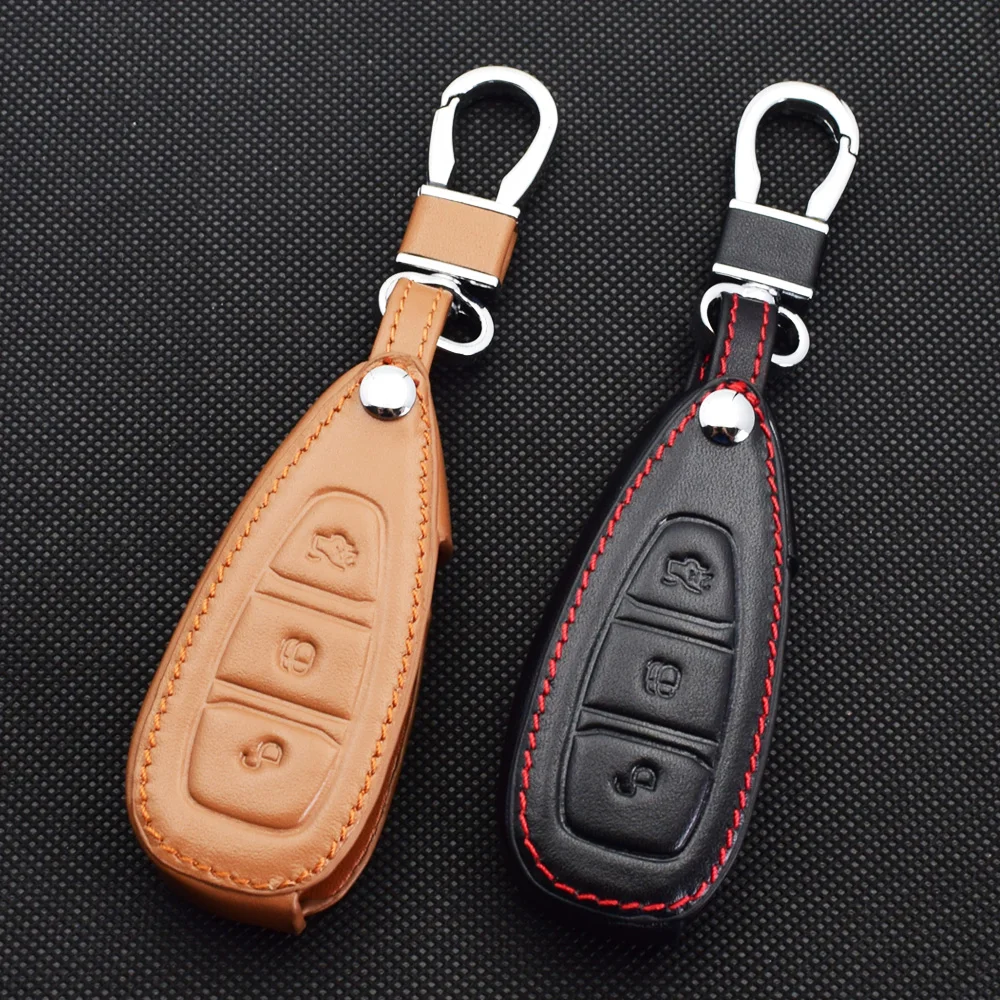 Кожаный чехол для автомобильных ключей Ford Focus 3 4 MK3 ST RS Kuga ESCAPE Ecosport Новый Fiesta