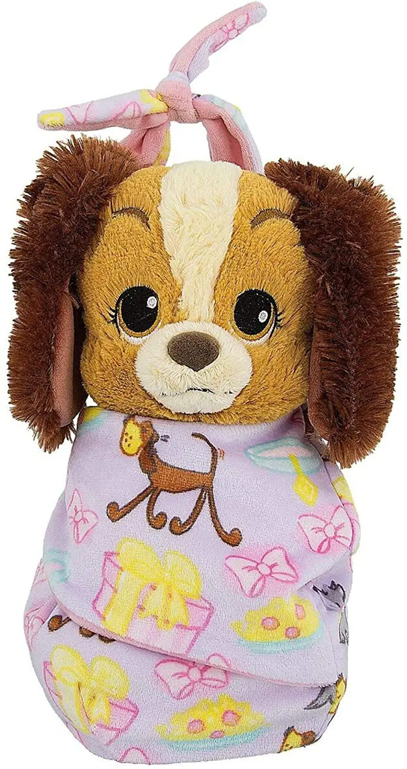 

New Cute Baby Lady Dog Puppy in a Pouch Blanket Plush Kids Stuffed Animals Toys For Children Gifts 23CM