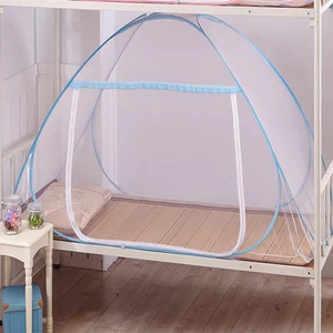 Флуоресцентная москитная сетка на молнии, для путешествий, кемпинга, кровати, для студентов, противомоскитная сетка, домашний декор