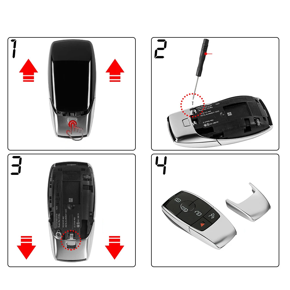 

Metal Car Key Cover Key Back Cover Case For AMG Mercedes W212 W211 W210 W213 W205 W202 W203 W204 W177 W176 W168 W169 C63 E63 S63